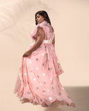 Cotton Candy Ruffles Anarkali Set