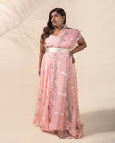 Cotton Candy Ruffles Anarkali Set