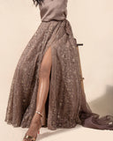 Hibiscus Champagne Lehenga Set