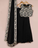 Black and Gold Lehenga Set