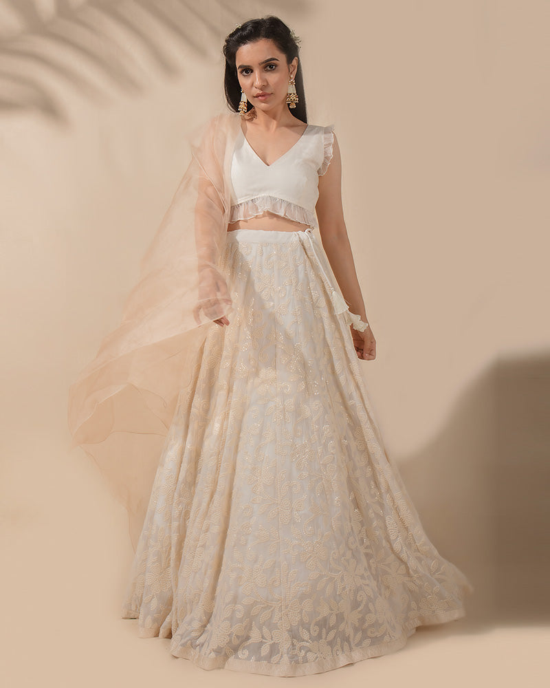 Dreaming in Pearls Lehenga Set