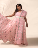Cotton Candy Ruffles Anarkali Set