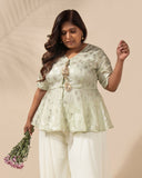 Vanilla Mint Sharara Set