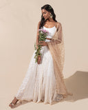 Snowflakes and Gold Lehenga Set