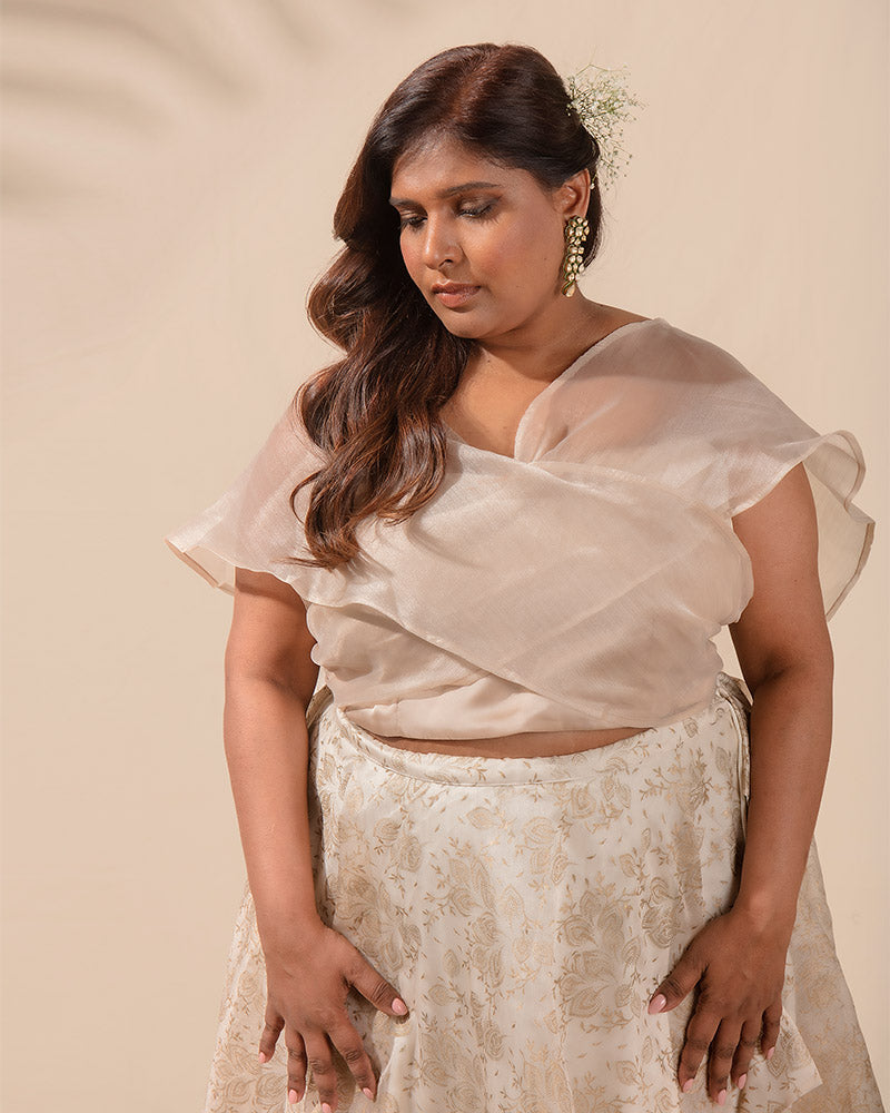 Champagne Glamor Lehenga Set