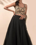 The Mystery at Midnight Lehenga Set